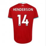 Maillot Liverpool NO.14 Henderson Domicile 2020 2021 Rouge