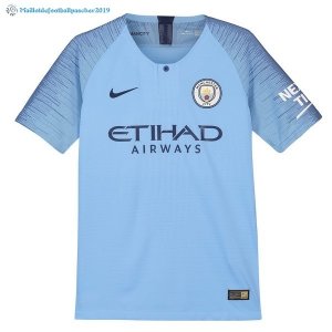 Maillot Manchester City Domicile Enfant 2018 2019 Bleu Blanc