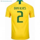 Maillot Brésil Domicile Dani Alves 2018 Jaune