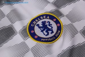 Maillot Entrainement Chelsea Ensemble Complet 2017 2018 Blanc Gris