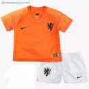 Maillot Países Bajos Domicile Ensemble De Enfant 2018 Orange