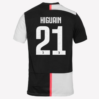 Maillot Juventus NO.21 Higuain Domicile 2019 2020 Blanc Noir Maillot Juventus NO.21 Higuain Domicile 2019 2020 Blanc Noir