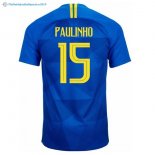 Maillot Brésil Exterieur Paulinho 2018 Bleu