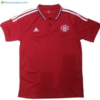 Polo Manchester United 2017 2018 Rouge Blanc Polo Manchester United 2017 2018 Rouge Blanc