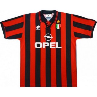 Maillot AC Milan Domicile Retro 1996 1997 Noir Rouge