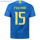 Maillot Brésil Exterieur Paulinho 2018 Bleu