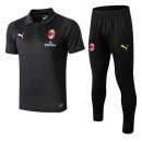 Polo Ensemble Complet AC Milan 2018 2019 Noir