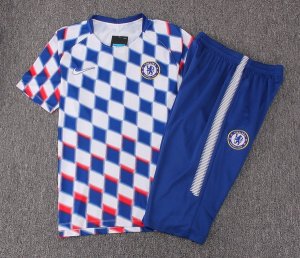 Maillot Entrainement Chelsea Ensemble Complet 2018 2019 Bleu Blanc