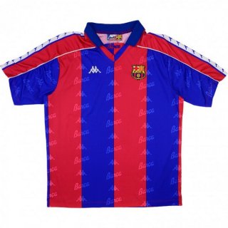 Maillot Barcelona Domicile Retro 1992 1995 Bleu Rouge