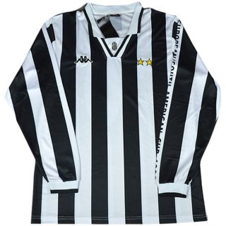 Maillot Juventus Domicile ML Retro 1996 Noir Blanc Maillot Juventus Domicile ML Retro 1996 Noir Blanc