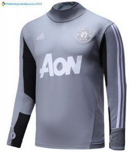 Survetement Manchester United 2017 2018 Gris Clair Noir