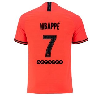 JORDAN Maillot Paris Saint Germain NO.7 Mbappe Exterieur 2019 2020 Orange