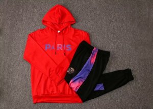 Sweat Shirt Capuche Paris Saint Germain 2021 2022 Rouge Noir Purpura