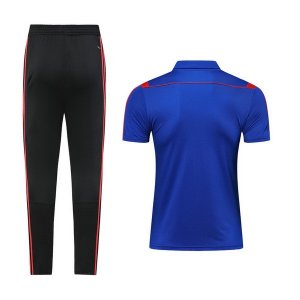 Polo Ensemble Complet Manchester United 2019 2020 Bleu Rouge