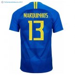 Maillot Brésil Exterieur Marquinhos 2018 Bleu