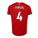 Maillot Liverpool NO.4 Virgil Domicile 2020 2021 Rouge