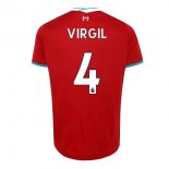 Maillot Liverpool NO.4 Virgil Domicile 2020 2021 Rouge